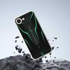 For iPhone 16e Case Cool Mecha Lines Pattern Printing Straight Edge TPU Phone Back Cover