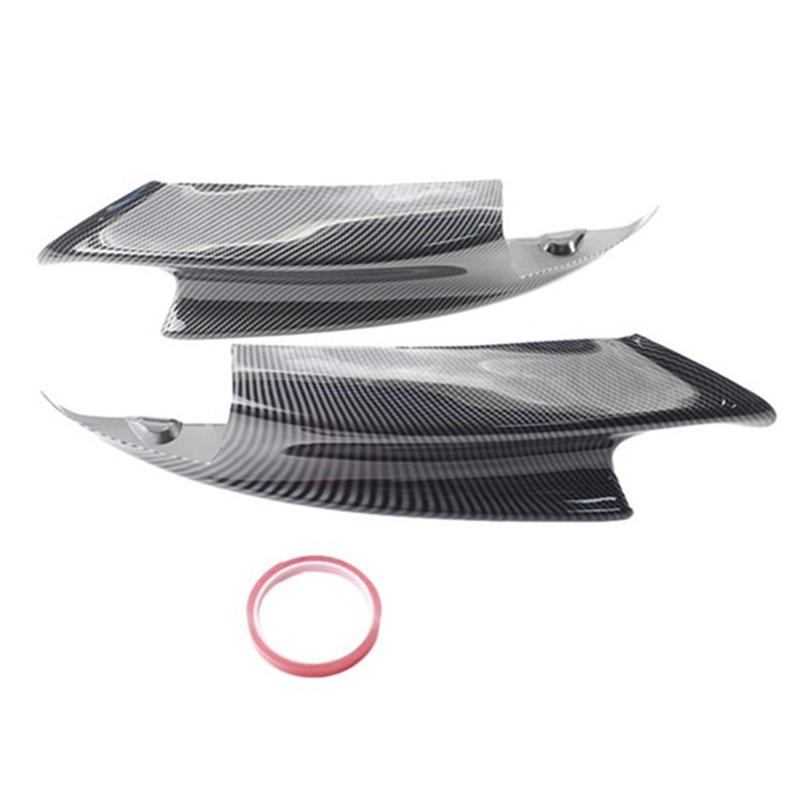 ABLZ-For BMW E92 E93 M3 2007-2013 Front Bumper Splitter Spoiler Lip In Carbon Fiber Style Carbon Fiber Pattern