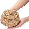 Wicker Rattan Storage Basket Rattan Decorative Storage Box Decorative Organizer  Key Storage