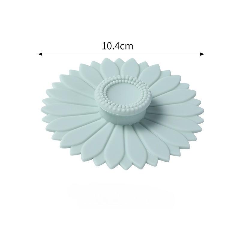 Silicone Sunflower Water Cup Lid Reusable Seamless Leakproof Cup Cover Dust-proof Sealed Coffee Mug Lids Glass Cup Lid