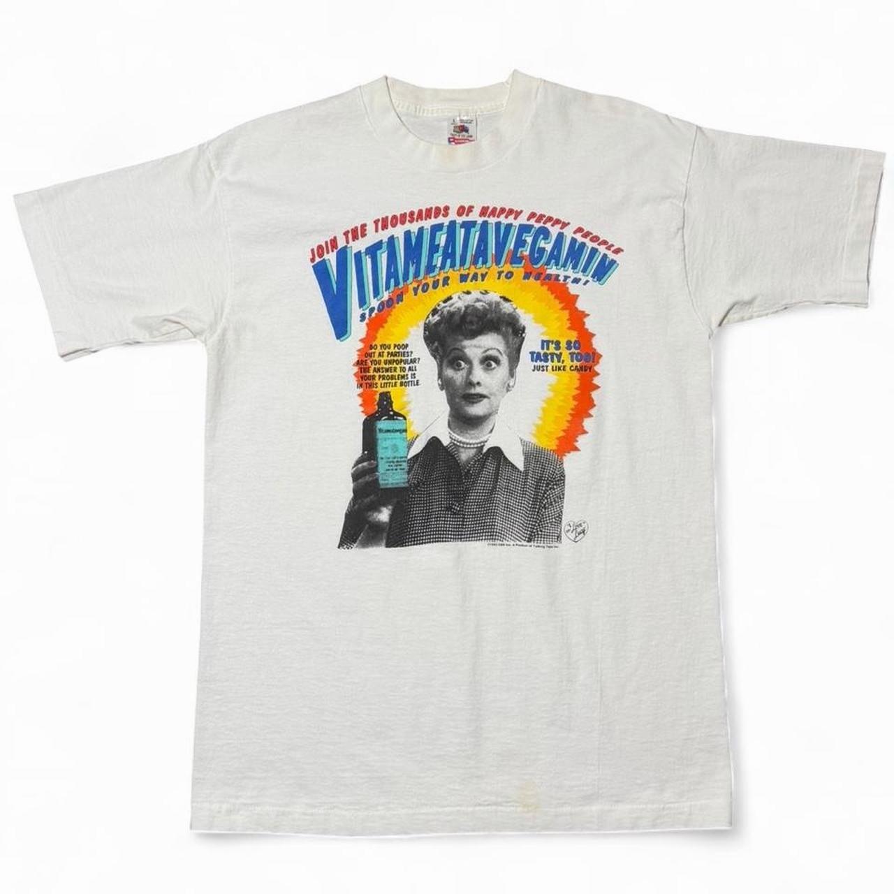 Vintage 90s I Love Lucy Vitameatavegamin Tv Show Promo Retro T-shirt Large M