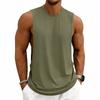 Maieu Relaxat Fără Mâneci pentru Bărbați, Casual Larg, Tricou pentru Mușchi pentru Antrenament Fitness, Baschet, Sporturi, Sală de Sport, Antrenament