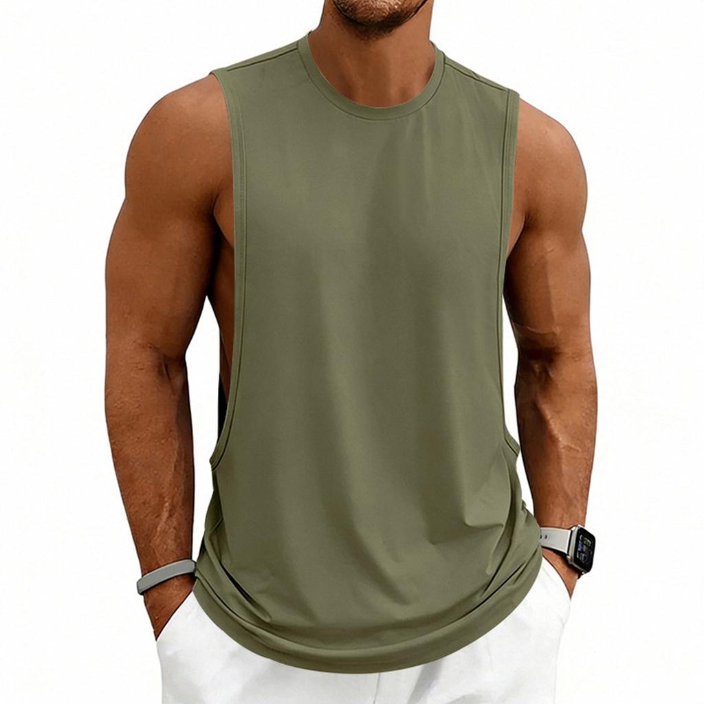 Maieu Relaxat Fără Mâneci pentru Bărbați, Casual Larg, Tricou pentru Mușchi pentru Antrenament Fitness, Baschet, Sporturi, Sală de Sport, Antrenament