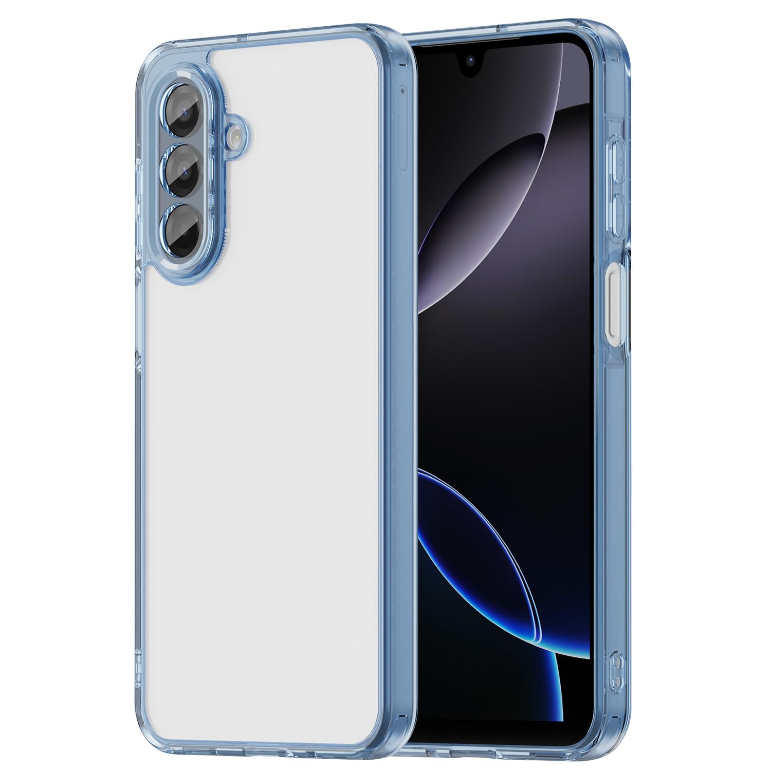 

For Samsung Galaxy A17 Case TPU+Acrylic Phone Back Cover Anti Yellowing Blue