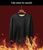 Men's Fleece-Lined Crew Neck Sweatshirt - Loose Fit, Solid Color, Warm Autumn/Winter Wear.