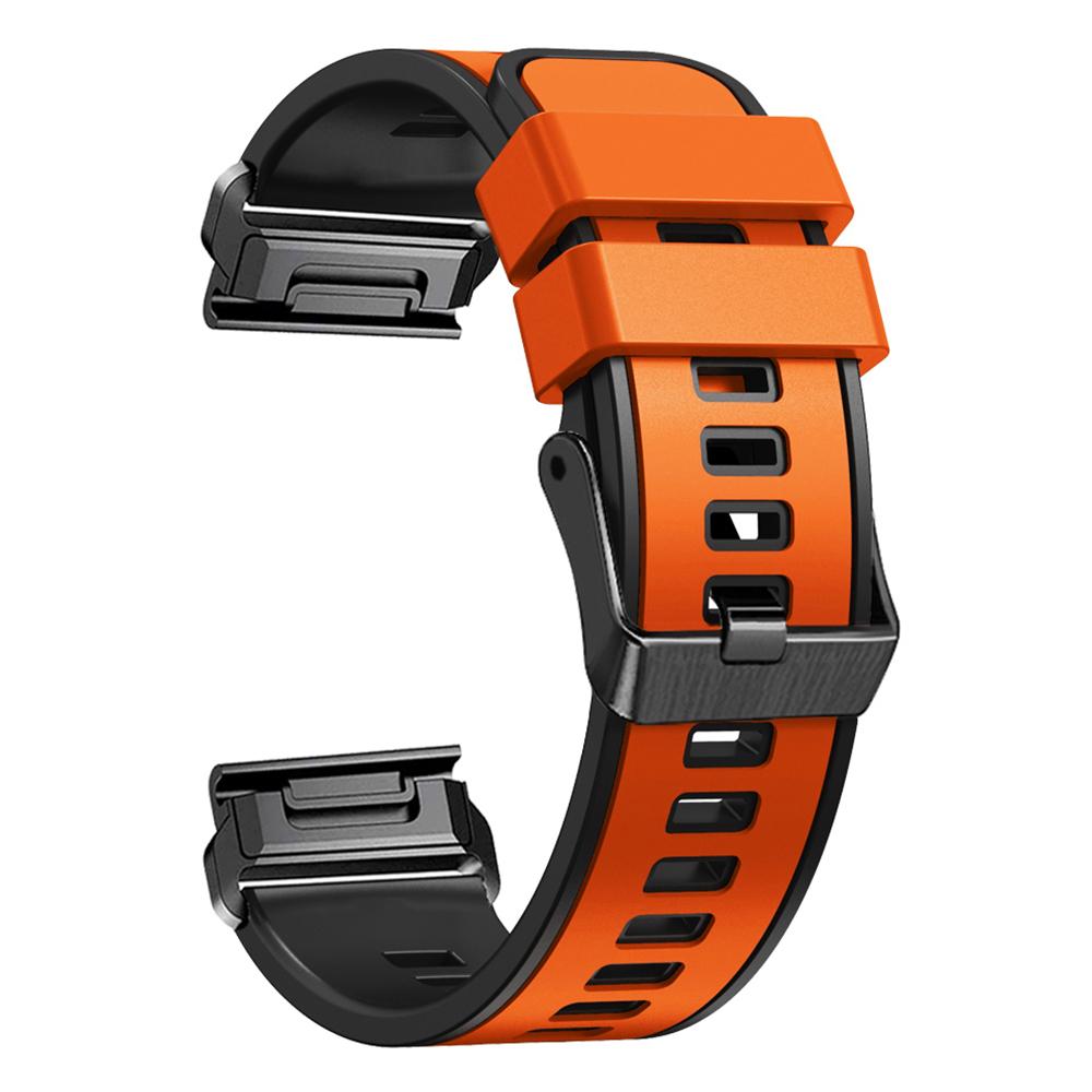 For Garmin Tactix 7 Pro/Tactix Delta Replacement Wristband Quick Release Dual-color Soft Silicone Sport Watch Band