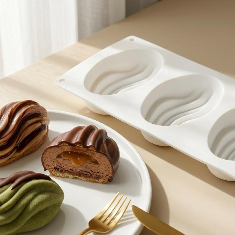 4 Cavity Creative Nut Design Mousse Cake Mold Pecan Silicone Chocolate Mould Food Grade Kitchen Bakeware Dessert Baking Tools