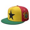 Ghana Flat Brimmed Cap Custom Made Name Team Logo Hip-hop Hat Gha Country Travel Republic Nation Flag Ghanaian Photo Headgear