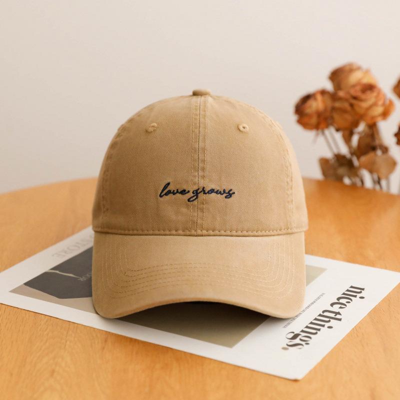 Letter Embroidery Baseball Cap Unisex Wide Brim Cap Spring Visor Fashionable Versatile Adjustable