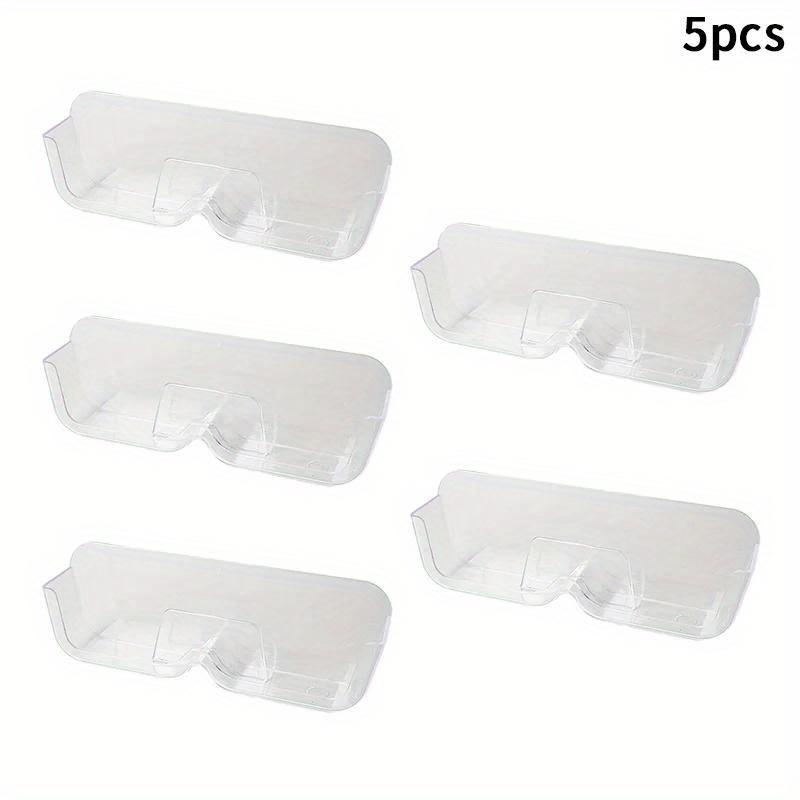 

Прочная самоклеящаяся настенная пластиковая подставка для очков, полка для демонстрации солнцезащитных очков для домашнего хранения, демонстрационная стойка 5pcs прозрачный