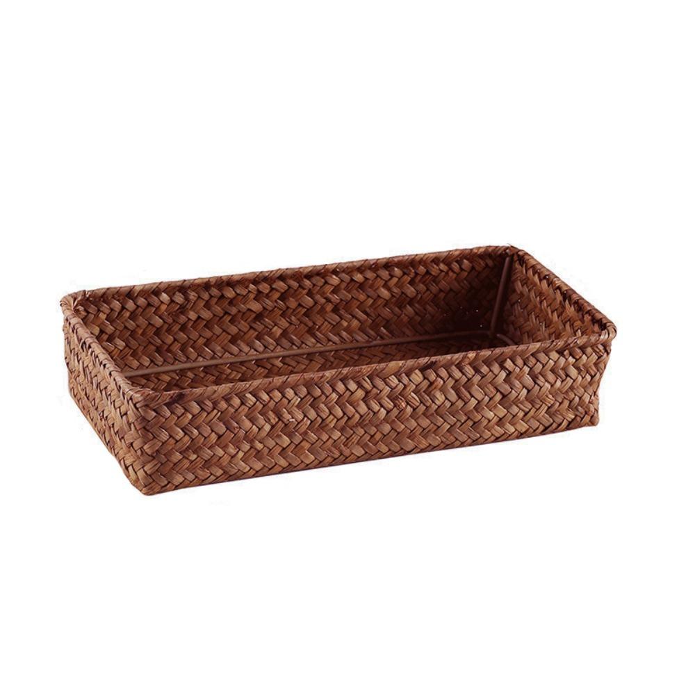 Creative Storage Basket Large Capacity Desktop Clutter Box Seaweed Woven Basket Food