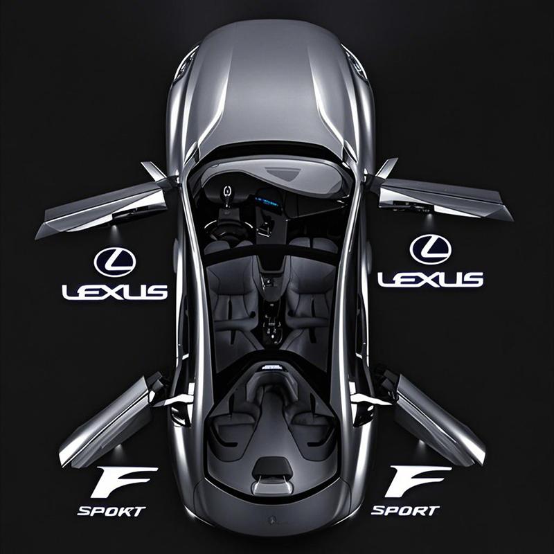 2 Stück LED Willkommensleuchten Auto Tür Emblem Projektor Lampen Für Lexus LS LC RZ IS350 ES300 GS350 CT200h GX460 LX570 RX500h NX300 LM