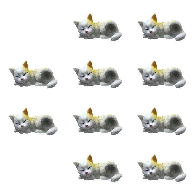 

6Pcs Miniature Cats Figurines Resin Animal Ornaments For Desktop Shelf and Computer Monitor Car Dashboard Displays