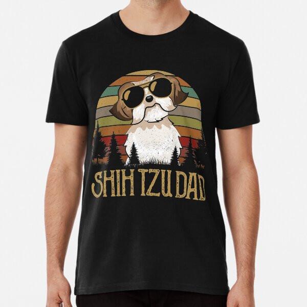 Shih Tzu Dad Vintage Premium T-Shirt S To 5XL Made In the AU/USA T-Shirt