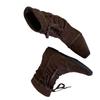 Damen Retro Western Plissee Stiefeletten mit eckiger Spitze und Innensohle, dünnes Riemendesign für Herbst und Winter.