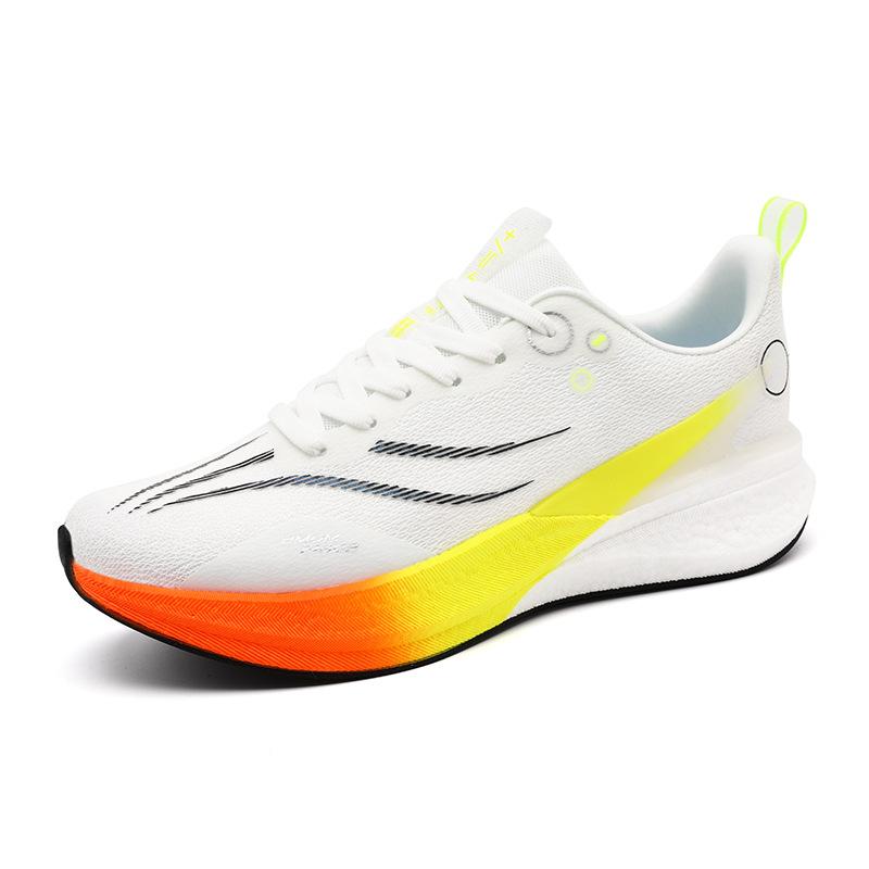 New sports shoes carbon plate breathable, light and non-slip, adolescent students running casual shoes friction sound men