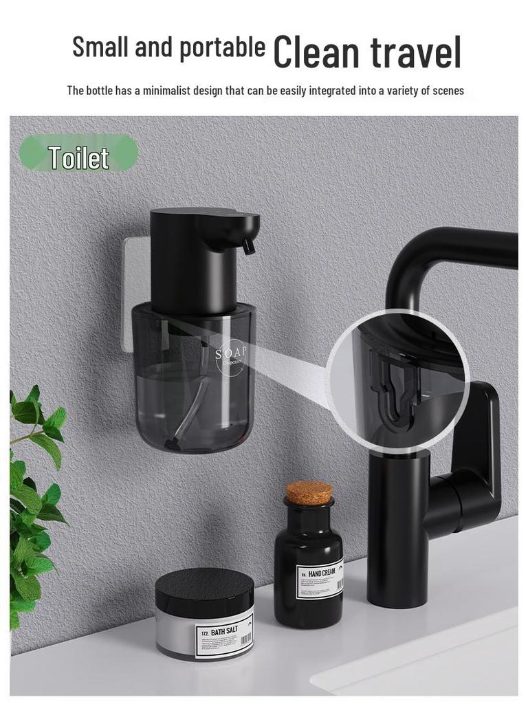 Smart Sensor Electric Hand Sanitizer and Soap Dispenser, Wall-Mounted or Desktop, Two-in-One