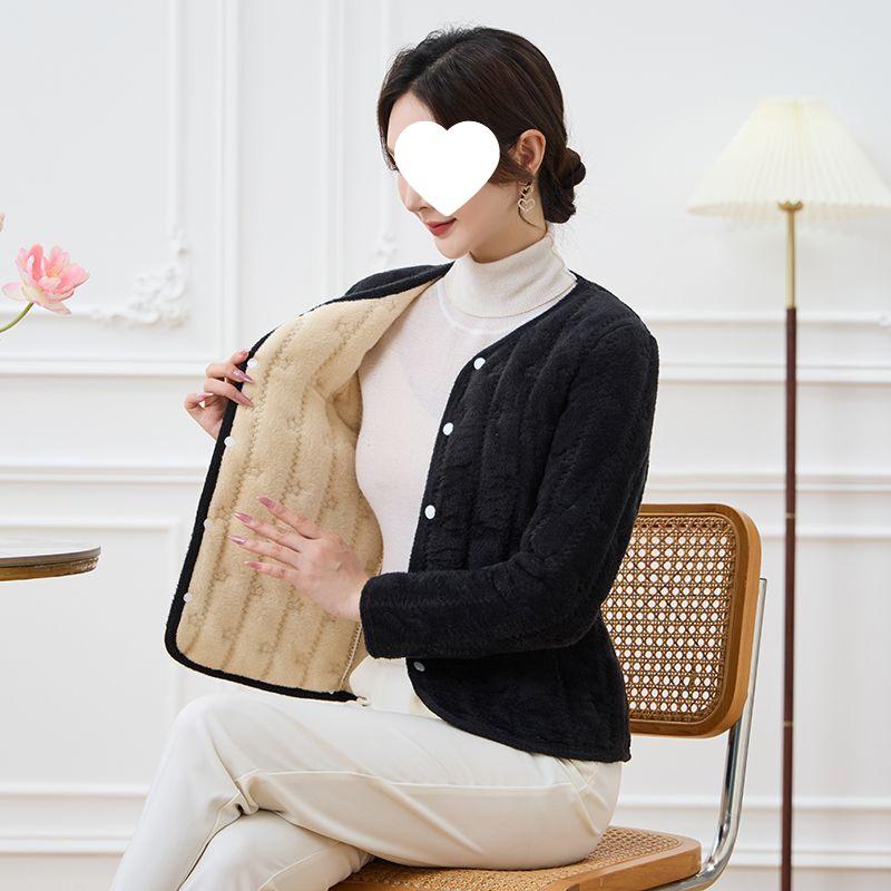 New Autumn/Winter Young Fashion Mom's Silk & Cotton Padded Warm Jacket