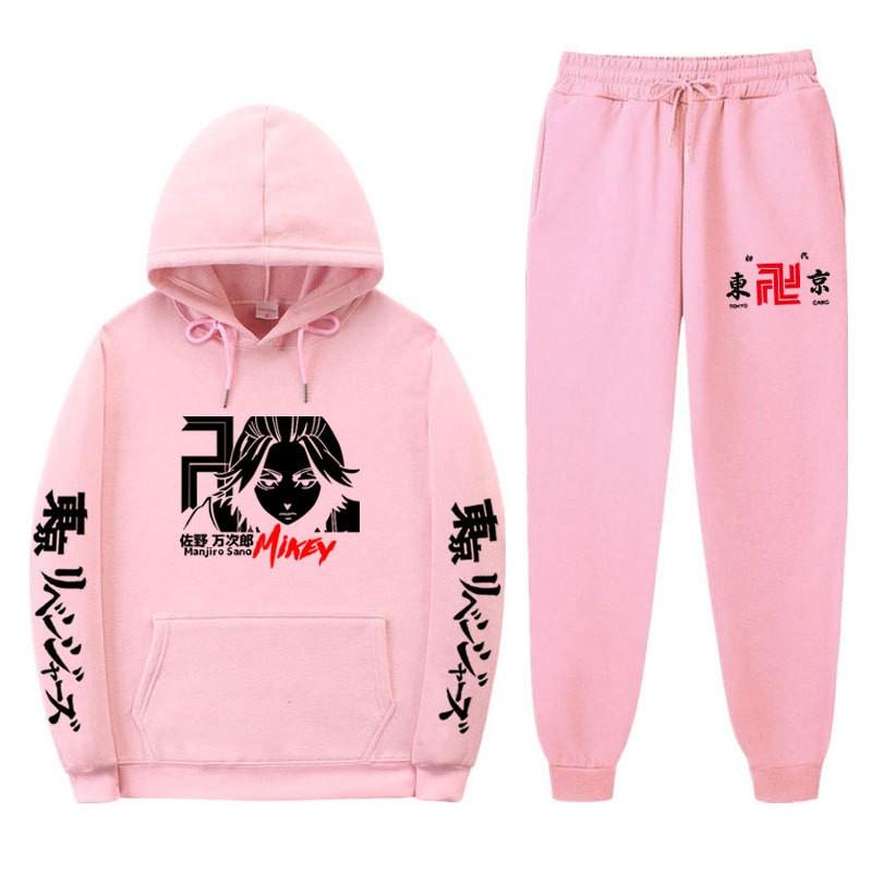 Mens Thick Fleece Hoodie Jogger Set Casual Hip Hop Streetwear Two Piece Outfit