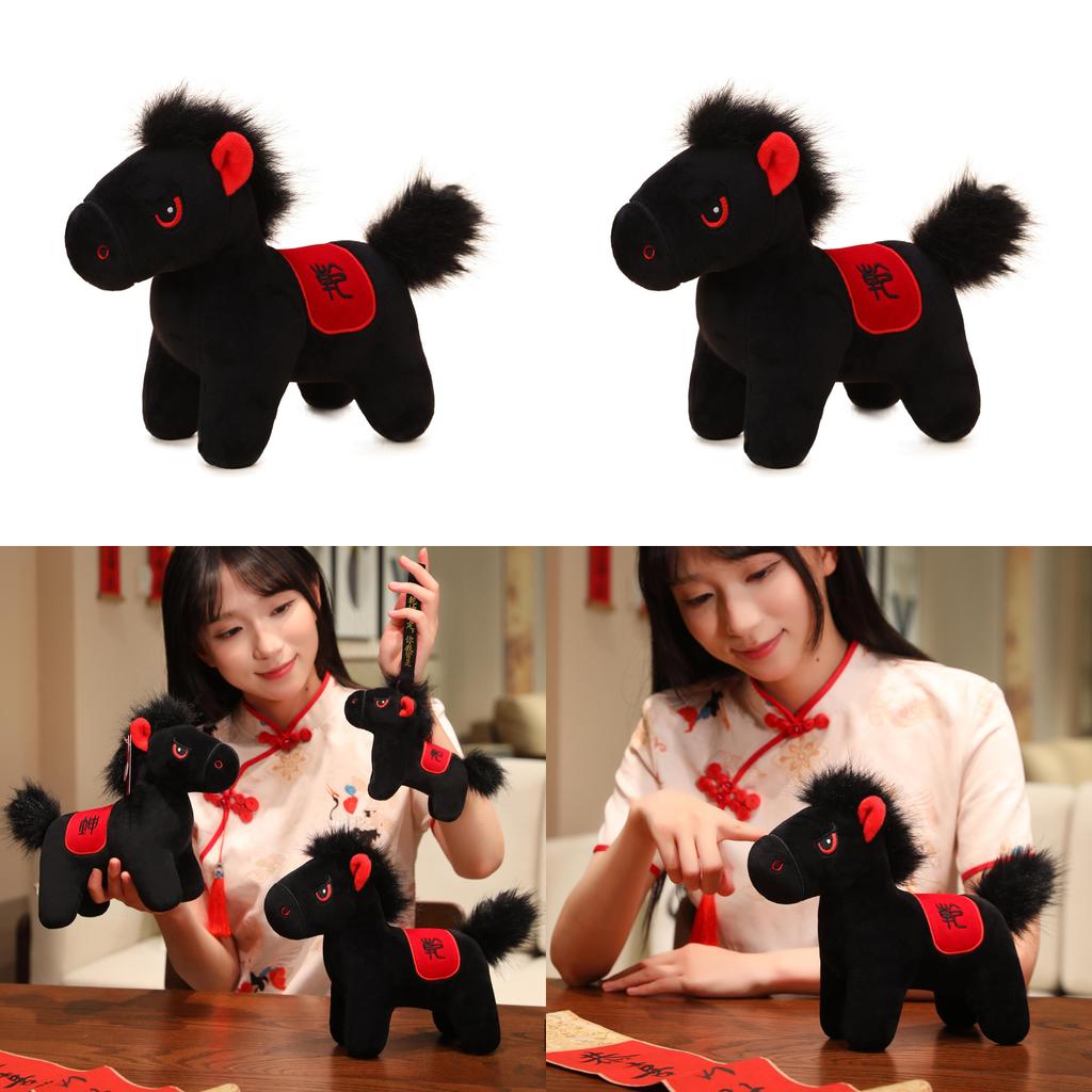 Horse Year Mascot Plush Toy With Short Plush Material For New Year Decorations And Gifts