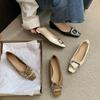 2025 New French Gentle Evening Breeze Flat Bottom with Skirt Women's Shoes Pointed Thin Single Shoes