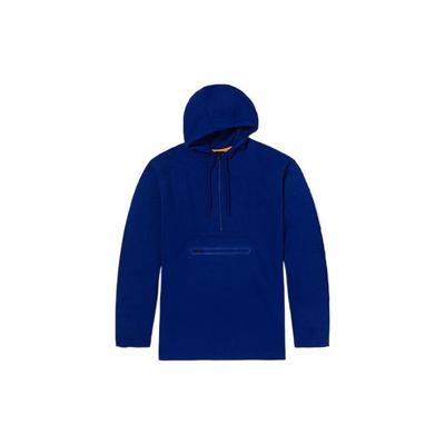 Moletom com Capuz e Manga Longa Estampado com Logo de Cor Sólida Masculino sweatshirt Azul A5UH1-CY5