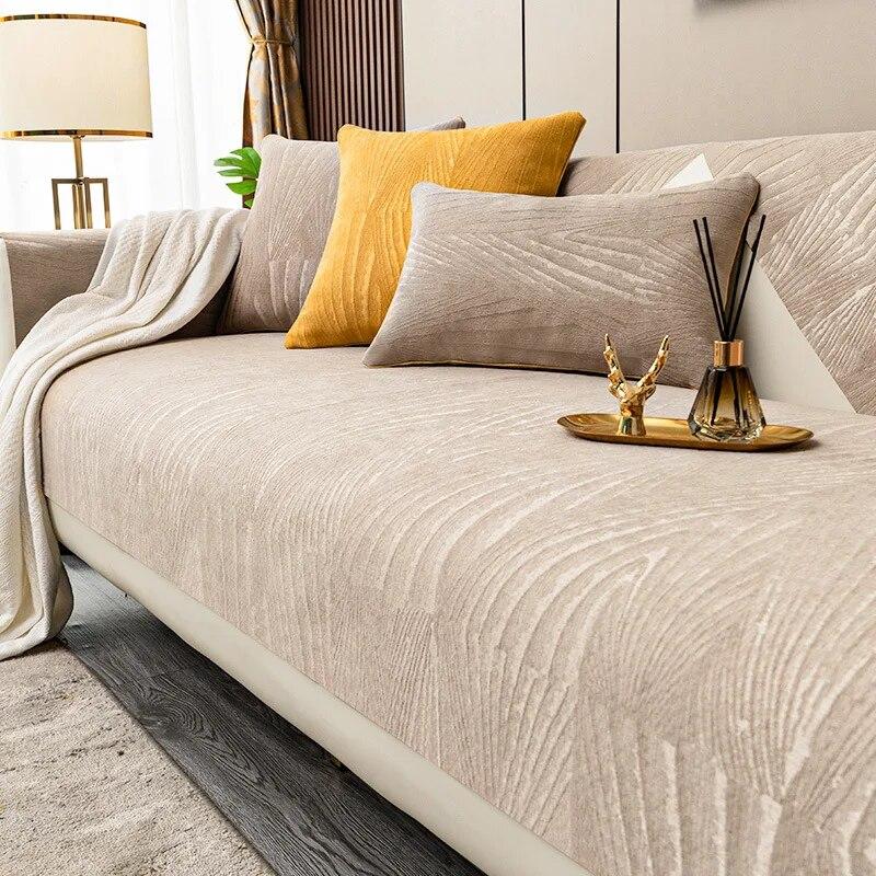 

Высококачественная подушка для дивана из синели, противоскользящая рябь от воды, толстый чехол для дивана, простое украшение для дома, гостиной, наволочка 70x70cm 1pcs