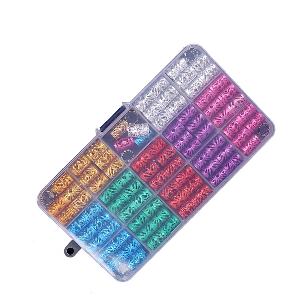 170Pcs Hair Dreadlocks Beads Various Colors Exquisite Patterns Trendy Easily Use Hair Jewelry for Parties Weddings