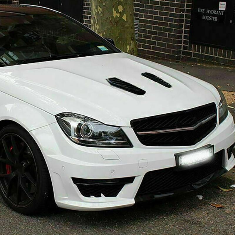 2 Stück Auto Simulation Haifisch Lüftungsgitter Universal Glänzend Schwarz Sport Racing Luftstrom Lüftungsschlitz Motorhaube Lufteinlass Abdeckung Zierleiste