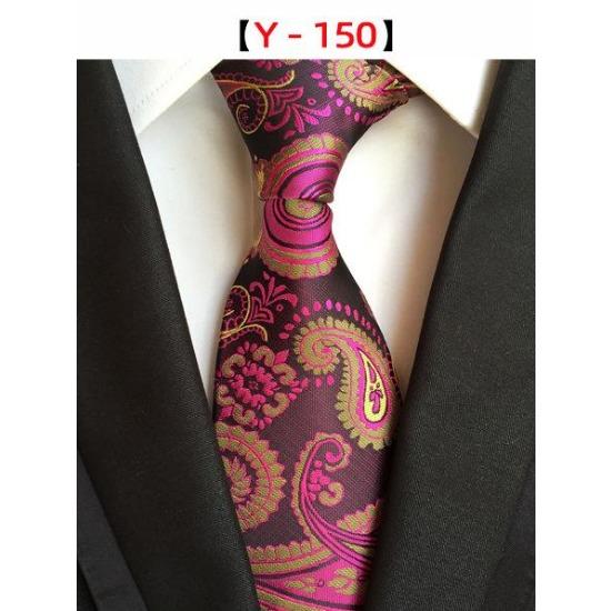 8Cm Polyester Herrenkrawatte Cashew Blumenanzug Krawatte