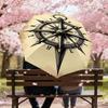 1PC Compass NauticalAutomatic Open/Close Umbrella with Windproof, 8-Rib Sturdy Canopy, Durable Ribs, Fashionable Design1279A