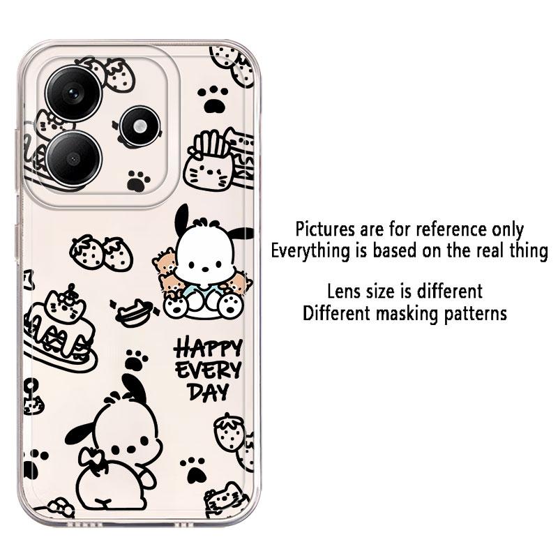Sanrio Pochacco Case for Xiaomi Redmi Note 14 Pro Plus Note 13 A4 12 10S 11S 11 14C 9 10 12S 13C Soft Phone Cover