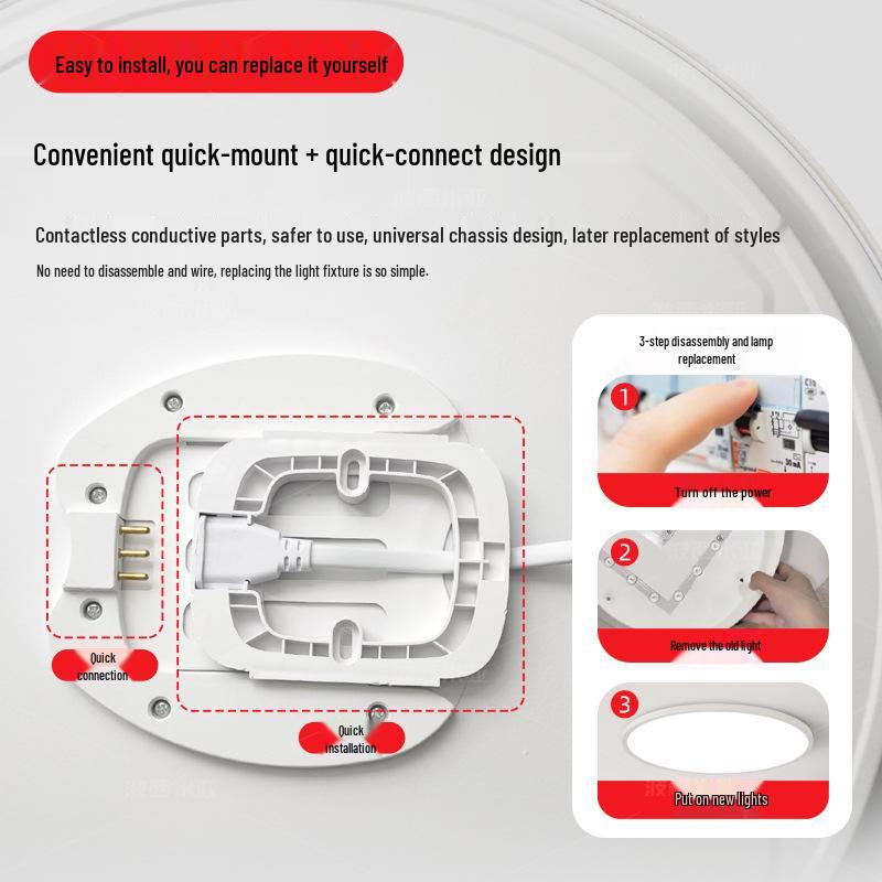 Ultra-Thin Waterproof Bohemian Ceiling Light - High Brightness & Eye Protection for Bathroom, Balcony, Bedroom, Corridor.