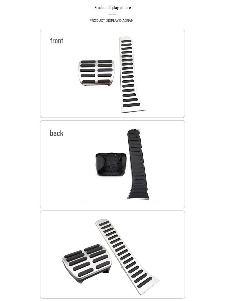 Volkswagen Golf 6 RHD Anti-Slip Pedal Set: Accelerator, Brake, Rest Area Decoration
