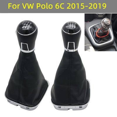 5/6-Gang Schalthebelmanschette Schaltsack Abdeckung Hülle Auto Styling Zubehör Für VW Volkswagen Polo 6C 2015 2016 2017 2018