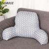 Ramidos Plush Big Backrest Reading Rest  Lumbar Support Chair Cushion with Arms