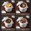 MAXCOOK Ceramic Bird's Nest Double Boiler Stew Pot