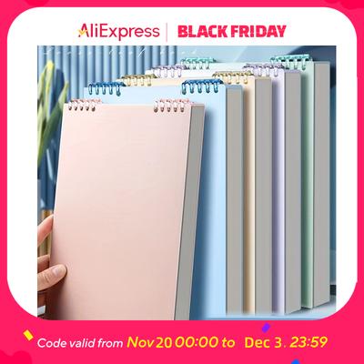 Refillable Spiral Notebook - Top-Flip Binding, Detachable Pages, A5 Lined Journal for Students