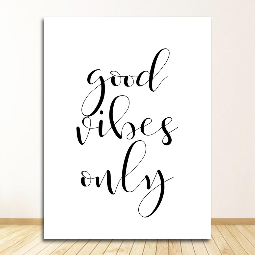 Simple Art Posters Home Decor Letters Print Canvas Painting Wall Art Fresh Minimalist for Living Room Picture