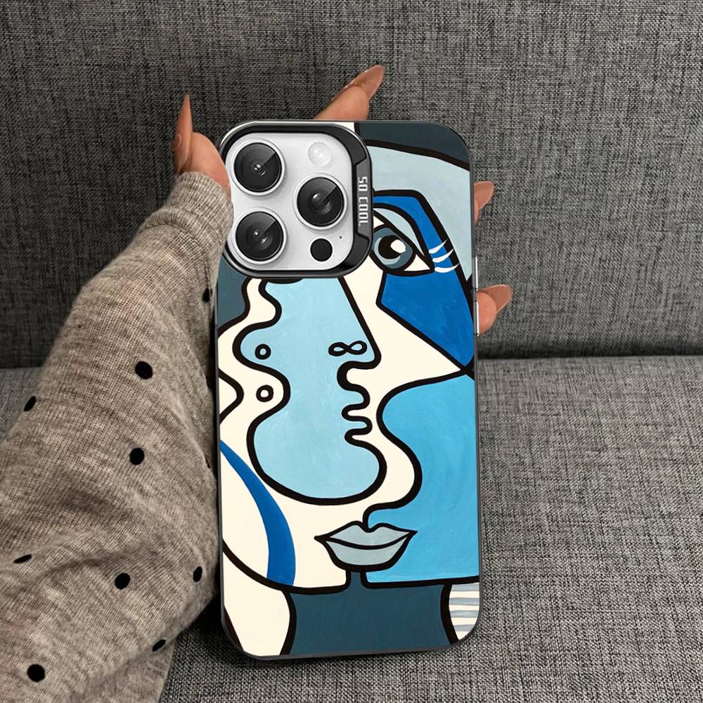 Picasso Abstract Art Painting For IPhone 13 14 15 16 17 Pro Max 11 12 Plus 17 Air Phone Case Color Matte Cover