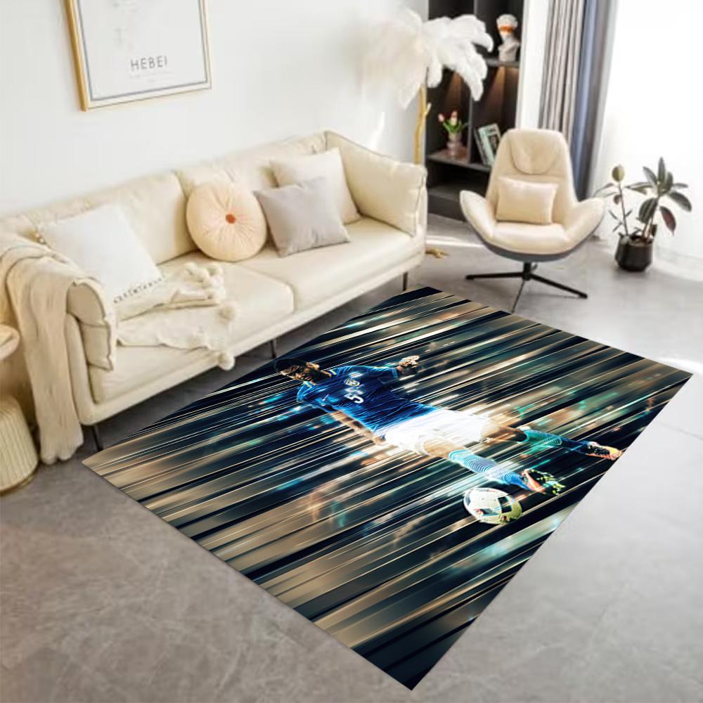 Soccer Player Action Area Rug Design for Dormitory Game Room Living Rooms Kitchen Antislip Carpet Office home decor Best for Christmas