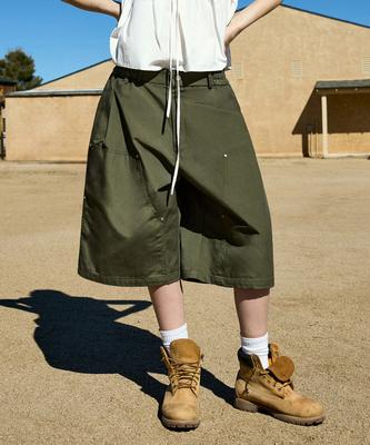 MINIMALPROJECT Wide Carpenter Cotton Bermuda Half Pants Msp303 [Khaki]