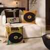 Mid Century Retro Vinyl Records Cushion Cover Car Throw Pillow Case For Sofa Car Christmas Gift 40x40cm 45x45cm