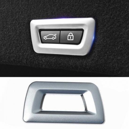 For BMW X5 X6 F15 F16 2014-2018 Matte Silver Car Rear Door Tailgate Button Cover