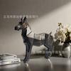 New resin statue ornament, a faceted style horse home office desktop resin decoration