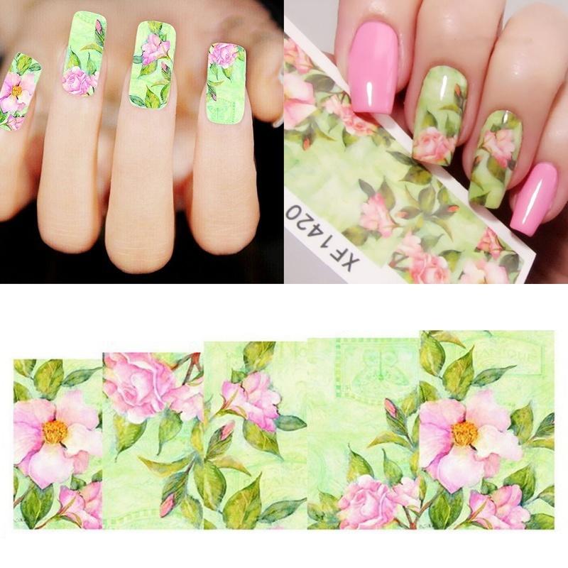 3D New Summer Coconut Beach Nail Stickers Ocean More Variety Flowers Nail Art Sticker Tattoo Decals Decorations
