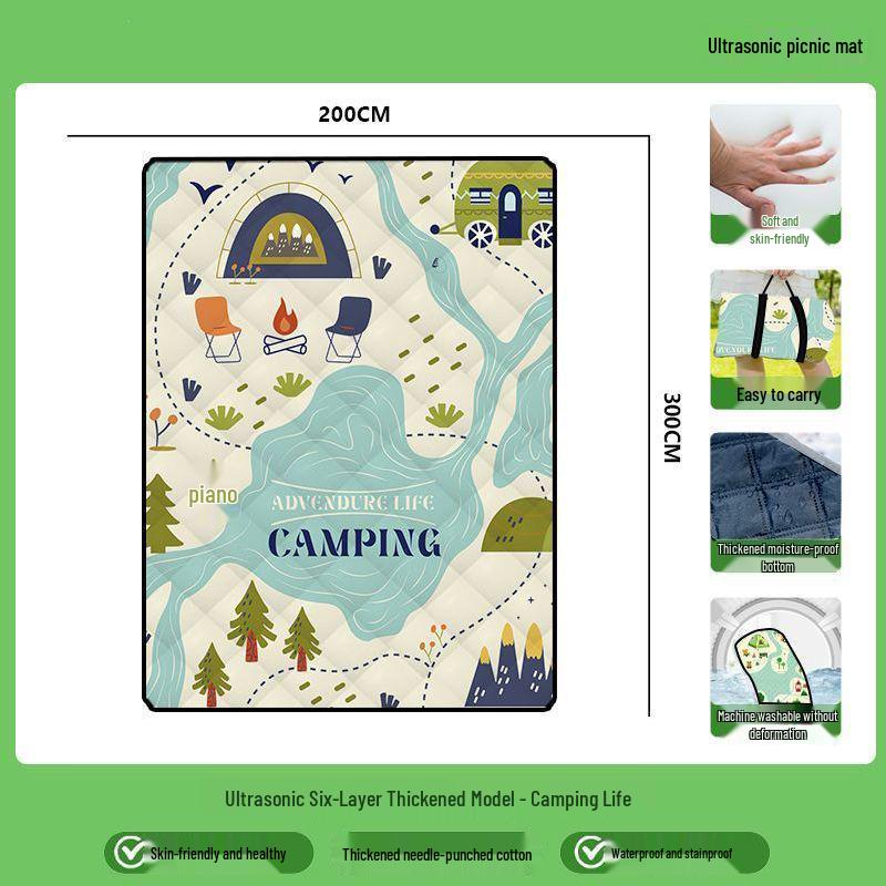 Waterproof Outdoor Picnic and Camping Mat - Thick, Portable, Moisture-Proof Lawn & Tent Mat