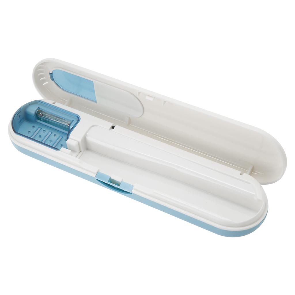 UV Toothbrush Sterilizer Box Portable Toothbrush Head Clean Disinfection Sanitizer Blue
