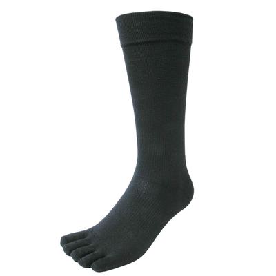 Gutsman Thinnest Force Organic Size Pure Black Five-Toe Socks, Self-Defense Cotton, Deodorizing, M, 25-27cm,