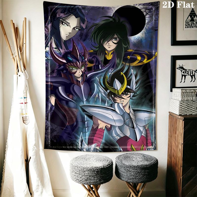 Saint Seiya Knights Zodiac Tapestry Fashion Print Background Cloth Soft Background Wall Hanging Cloth Atmospheric Background Cloth